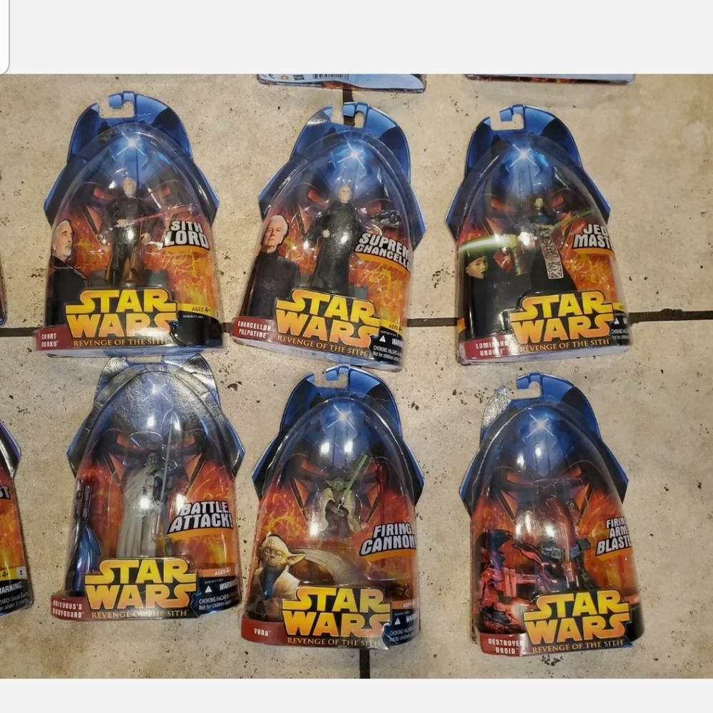 Star Wars Hasbro Revenge of the Sith ROTS 2005 Lot of 33 Set